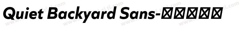 Quiet Backyard Sans字体转换